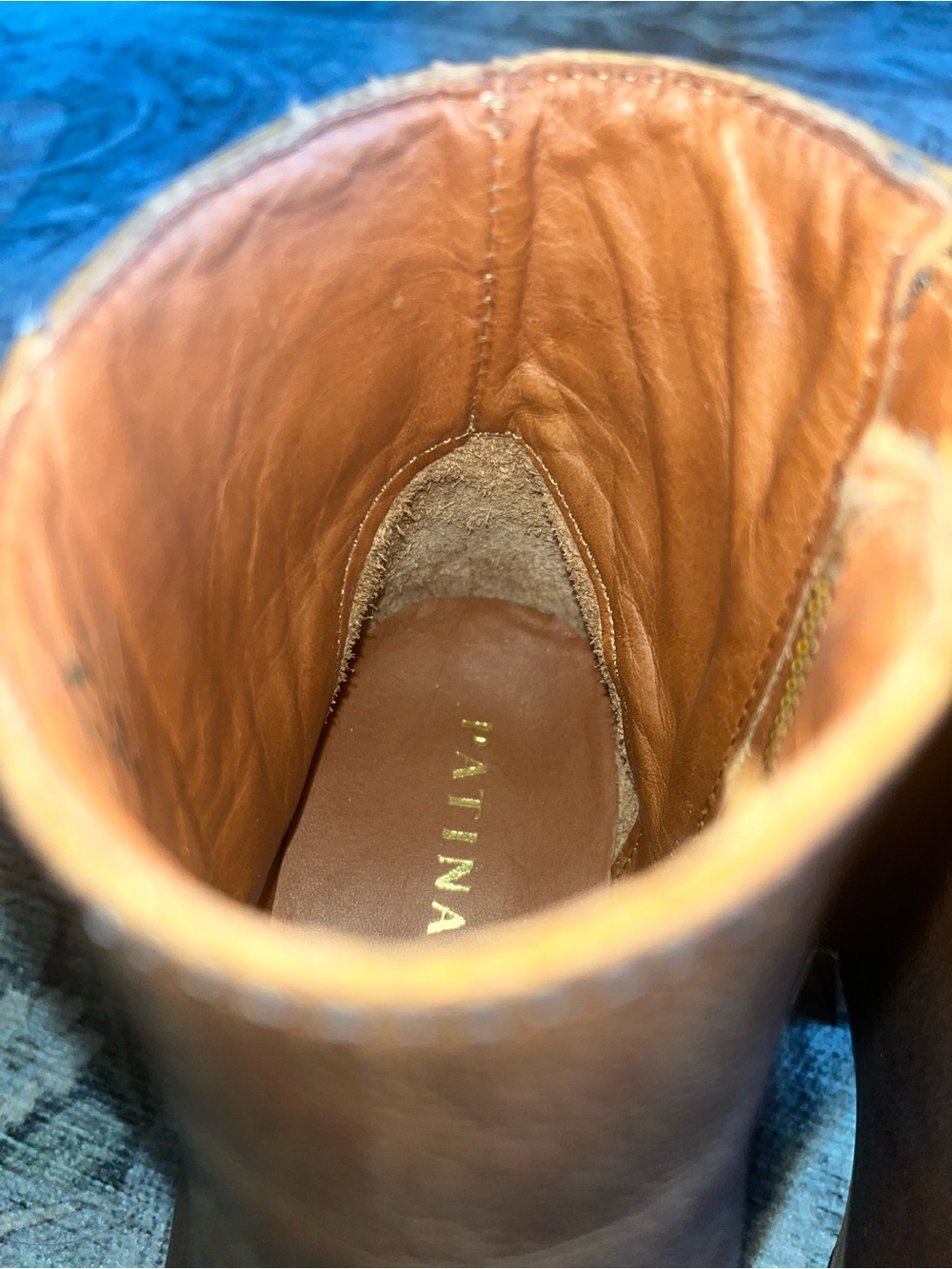Women’s Brown Leather Ankle Booties with Side Zip - Picture 5 of 10